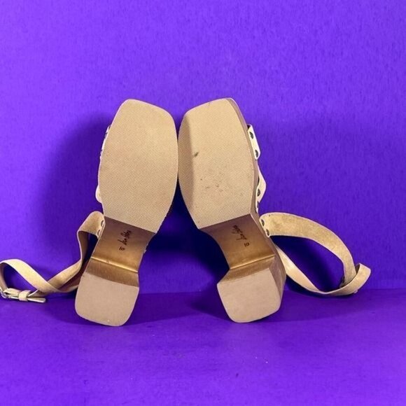 Sam Edelman Women's Sesame Rosalind Platform Block Heel Sandal Shoe Size 10-NEW - Picture 7 of 9